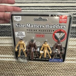 Size Matters Drink Markers Drinking Buddies Novelty Funny Gag Gift